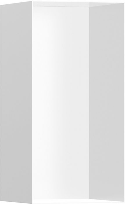 Wnęka ścienna HANSGROHE XtraStoris Minimalistic bez ozdobnej ramki nadaje się do stosowania w strefie mokrej 300 x 150 x 140 mm biała mat w komplecie: zestawy instalacyjny, zestaw uszczelniający | 56076700