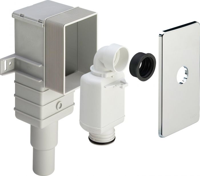 Syfon podtynkowy bez łuku odpływowego VIEGA 5633.3 z tworzywa sztucznego G 1 1/4" x DN 50/40 | 553777