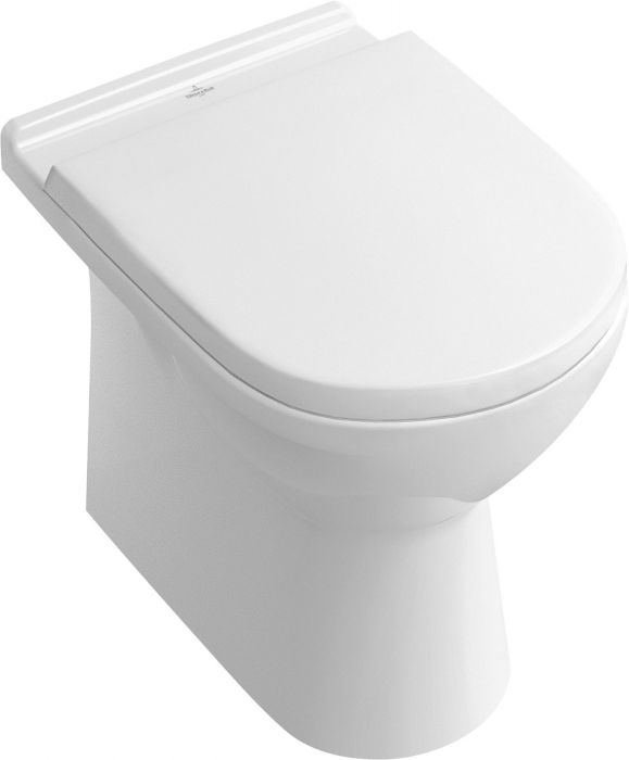 O.novo miska ustępowa ceramiczna do montażu blisko ściany stojąca do WC kompaktu 3/4,5 l odpływ poziomy 36 x 56 cm weiss alpin z powłoką CeramicPlus