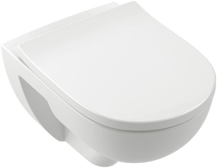 Miska WC wisząca z powłoką CeramicPlus VILLEROY & BOCH O.novo bez kołnierza wirowa TwistFlush 37 x 70 cm weiss alpin  | 5660CL01