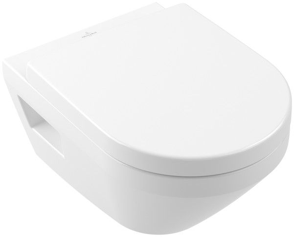Miska WC wisząca bez kołnierza wewnętrznego sanitary ceramics VILLEROY & BOCH ARCHITECTURA wirowa 37 x 53 cm weiss alpin | 5684C0T2