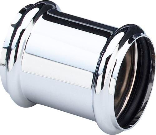 Mufa VIEGA 5695 mosiężna DN 32 chrom z 2 oringami | 102371