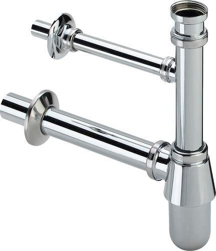 Syfon butelkowy VIEGA 5753.02 mosiężny 1 1/4" DN 32 chrom z odprowadzeniem wody ze skroplin  | 125455