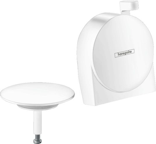 Element zewnętrzny zestaw napełnianie, odpływ i przelew HANSGROHE Exafill S do wanien normalnych i specjalnych biały mat | 58117700