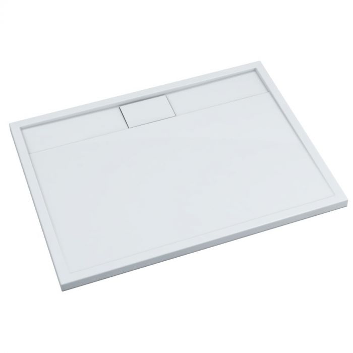 Brodzik kompozyt Stonicryl STABILSOUND PLUS prostokątny 80 x 100 cm SCHEDPOL OMEGA z syfonem 90 mm czyszczonym od góry | 30450CST