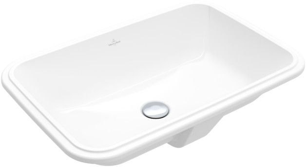 Umywalka ceramiczna VILLEROY & BOCH Architectura podblatowa prostokątny bez otworu bez przelewu 560 x 360 x 180 mm weiss alpin | 5A776101