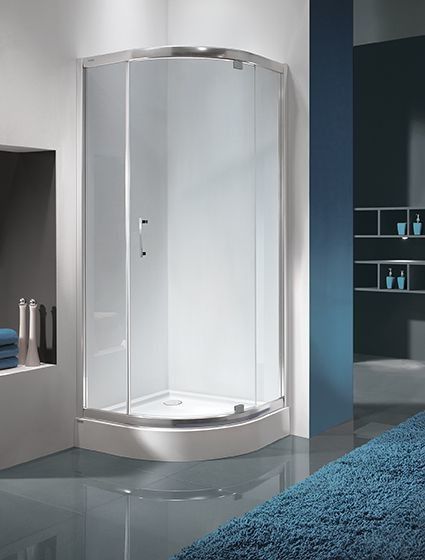 Kabina narożna półokrągły SANPLAST TX KP1DJa/TX5b-90-S 900 x 1900 mm srebrne matowe szkło hartowane transparentne W0 z powłoką Glass protect | 600271041139401