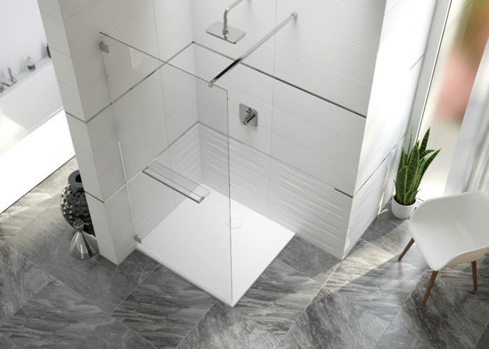 Kabina Walk-in SANPLAST Tensa P/TENSA-120-S 1200 x 2100 mm chrom/srebrna błyszcząca szkło hartowane transparentne W0 z powłoką Glass protect | 600520413042401