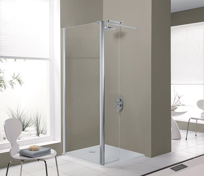 Kabina WALK-IN z elementem ruchomym SANPLAST Exa Line PR2/EXA LINE-80-S 800 x 2000 mm szkło hartowane transparetne W0 z powłoką Glass Protect  | 600540097038401