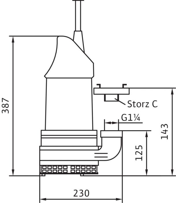 Pompa do wody brudnej bezdławnicowa zatapialna WILO KS 8 ES SVA+V 0.75 kW 230 V | 6019741