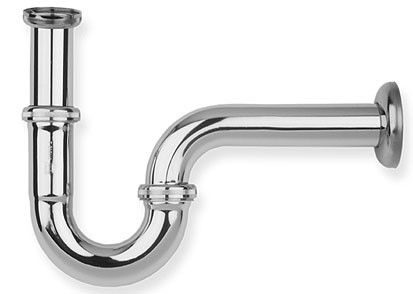 Syfon umywalkowy rurowy metalowy chrom