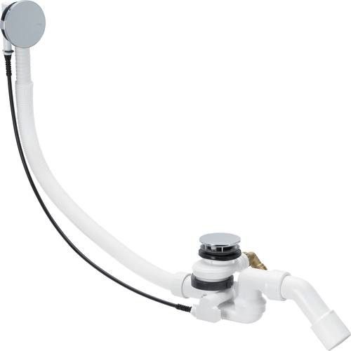 Komplet odpływowo-przelewowy płaski VIEGA Multiplex Trio F 6145.51 do wanien z odpływem po środku, z otworem odpływowym Ø 52 DN 40/50 chrom | 675486