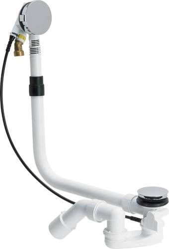 Komplet odpływowo-przelewowy płaski VIEGA Multiplex Trio Visign MT5 6161.60 do wanien z odpływem po środku, z otworem odpływowym Ø 52 DN 40/50 L 130-370 mm H 180-430 mm chrom | 727741