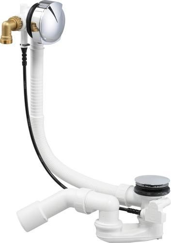 Komplet odpływowo-przelewowy VIEGA Simplex Trio 6166.45 z korkiem do wanny standardowej DN 40/50 chrom  | 586492