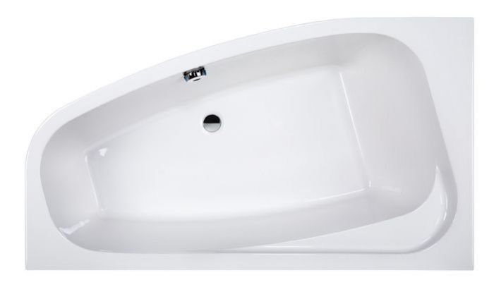Free Line WAL/FREE 90x160+STW wanna akrylowa asymetryczny strona lewa 1600 x 900 mm biała EW z systemem powietrznym AIC2 ze stelażem STW