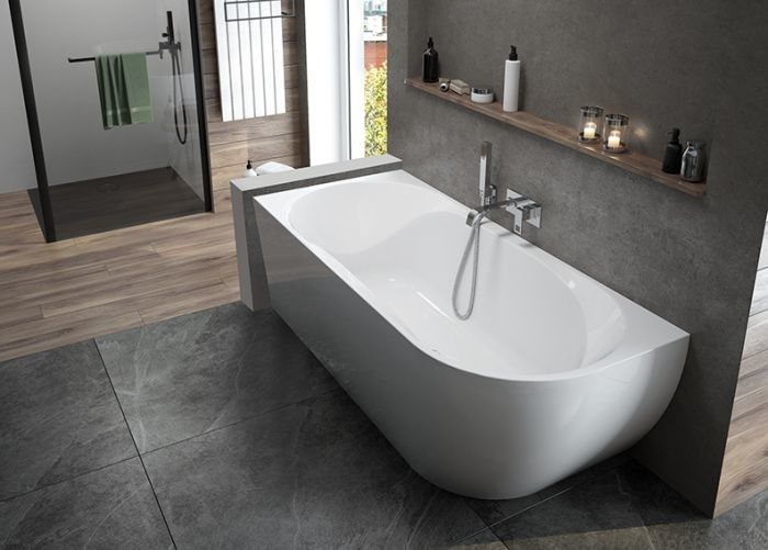 Wanna akrylowa asymetryczny SANPLAST Loft Line WAL-kpl-mb/LOFT 80x180 1800 800 x 600 mm biała EW | 632500122001010NP