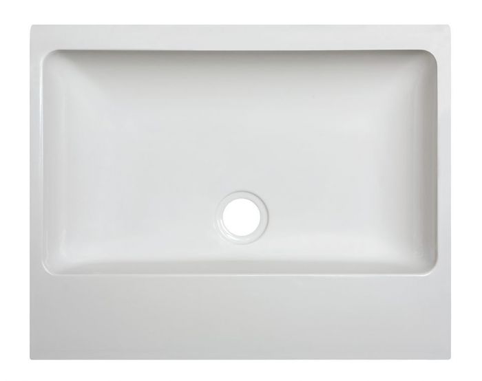 Umywalka SANPLAST Free Mineral Unb-M/FREE nablatowa prostokątny 600 x 500 x 80 mm biała EW | 640280030001000
