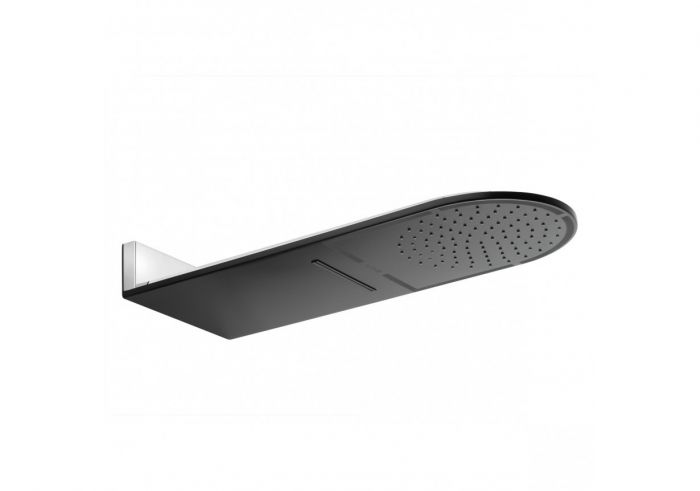 Głowica natryskowa 2 strumienie KLUDI A-QA d250 mm 600 mm czarna mat / chrom | 648808700