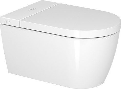 SensoWash Starck f Plus miska WC ceramiczna Compact 37.8 x 57.5 x 42.2 cm biały alpin z deską sedesową z funkcją mycia