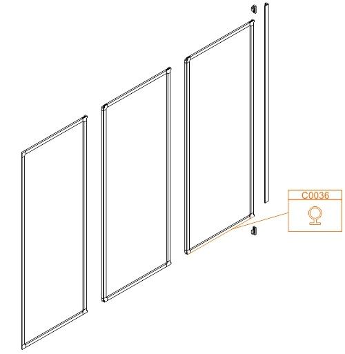 Uszczelka 1400 mm do kabiny prysznicowej KW-3 PCV SANPLAST | 660C00360000000