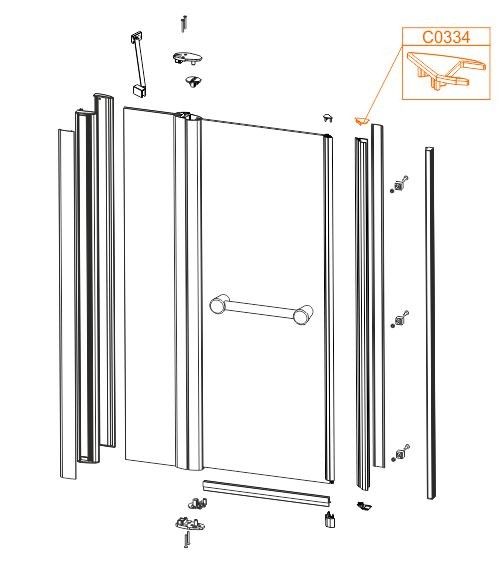 Zaślepka dolna do PRESTIGE taśmy magnetycznej SANPLAST | 660C03343000000
