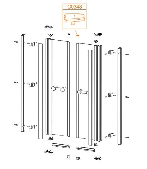 Zaślepka górna taśmy magnetycznej SANPLAST | 660C03483000000