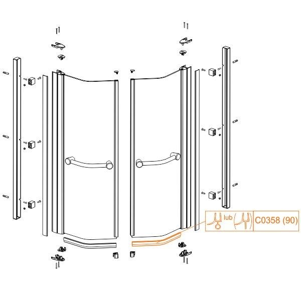 Uszczelka dolna do PK2-PRIIa/EX-S SANPLAST  | 660C03580000000