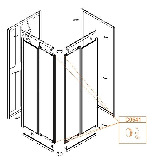 Zaślepka fi 7,0 mm SANPLAST | 660C0541