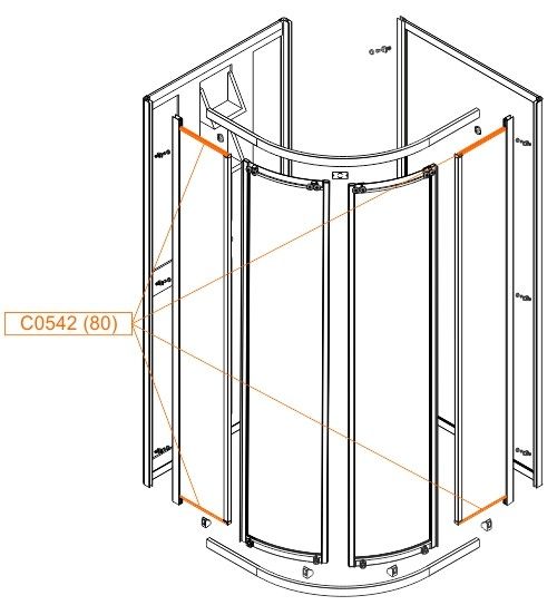 Profil poziomy ściany stałej SANPLAST | 660C0542