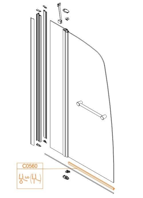 Uszczelka pozioma dolna SANPLAST | 660C0560