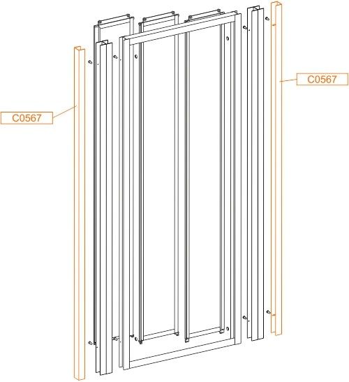 Kształtownik U 1850 mm mocujący SANPLAST | 660C05671000000
