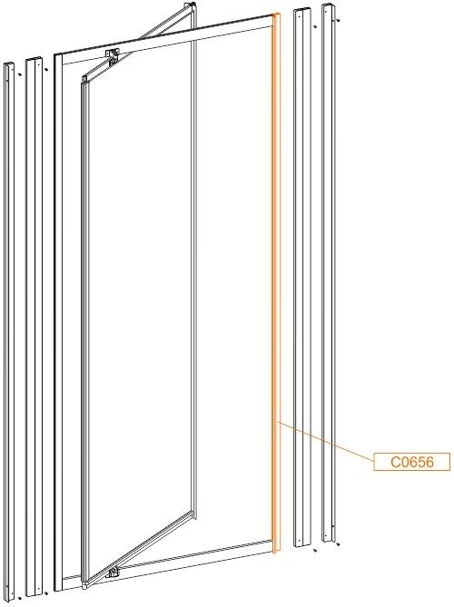 Profil pionowy 1850 mm zamykający SANPLAST | 660C0656