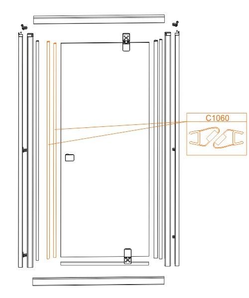Uszczelka magnetyczna komplet SANPLAST | 660C1060