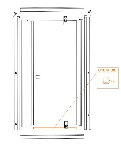 Uszczelka dolna drzwi SANPLAST  | 660C1074