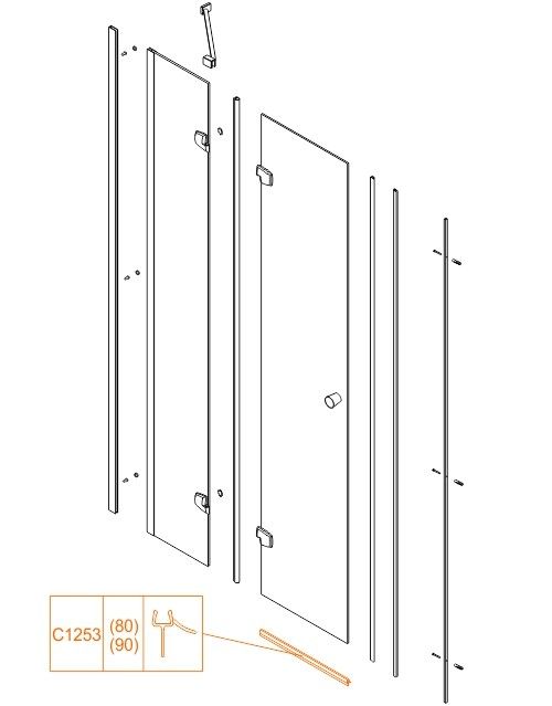 Uszczelka pozioma dolna do KN4-AVII SANPLAST | 660C1253