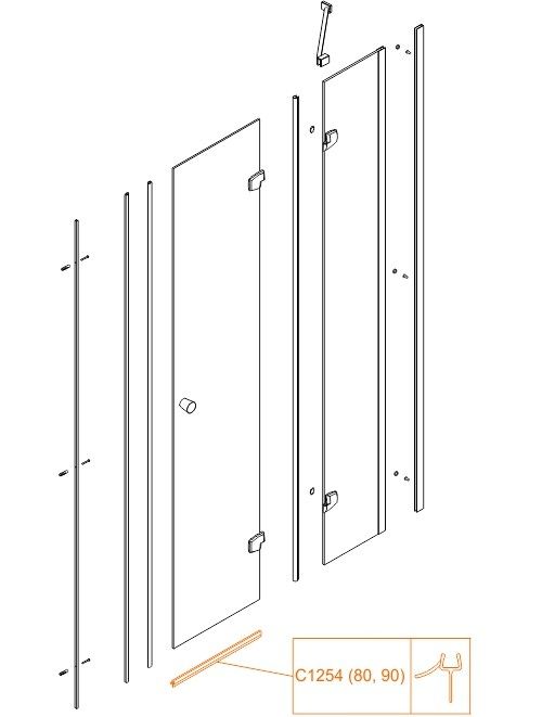 Uszczelka pozioma dolna do KN4-AVII SANPLAST | 660C1254