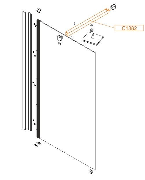 Profil górny 1000 mm do D-Space SANPLAST | 660C1382