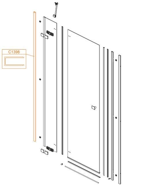 Profil do kabiny FreeLine SANPLAST | 660C1398