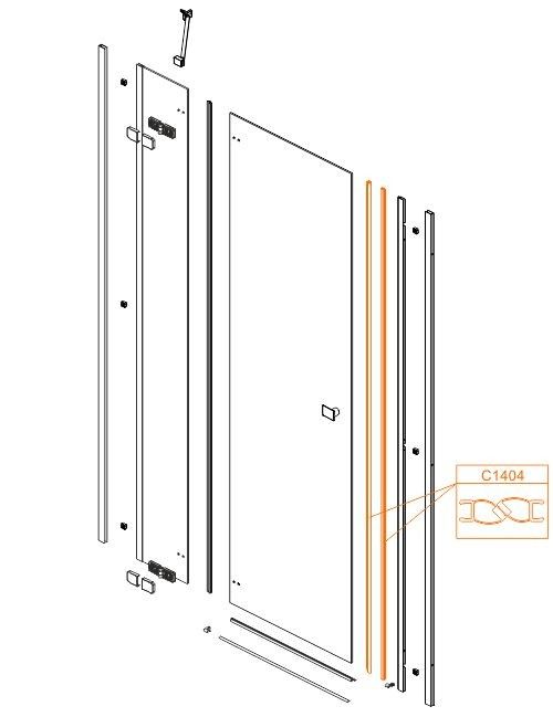 Uszczelka magnetyczna do KP4/FREE SANPLAST | 660C1404