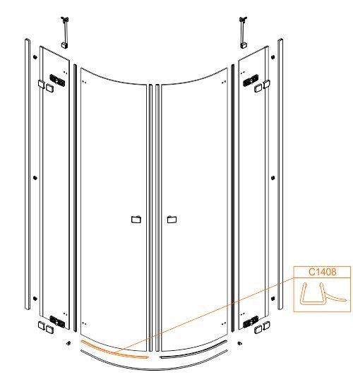 Uszczelka dolna SANPLAST | 660C1408