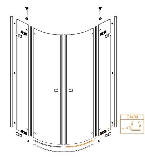 Uszczelka dolna SANPLAST | 660C1409