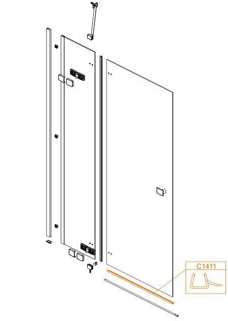 Uszczelka dolna drzwi SANPLAST | 660C1411