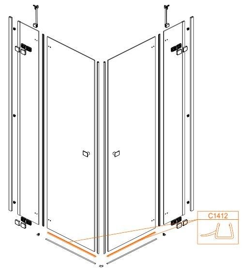 Uszczelka dolna do KN4/FREE 90 SANPLAST  | 660C1412