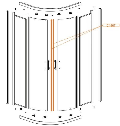 Uszczelka magnetyczna do KP4/ASP SANPLAST | 660C1467