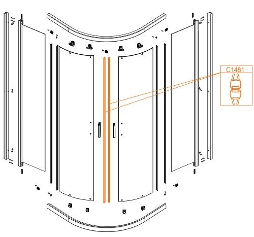 Uszczelka magnetyczna do KP4-TX4 SANPLAST | 660C1481