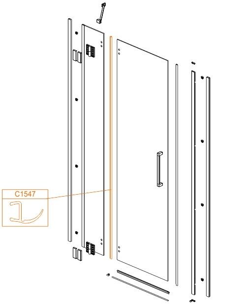 Uszczelka pionowa SANPLAST  | 660C1547