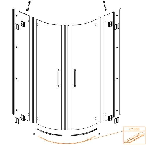 Próg cięty aluminiowy SANPLAST | 660C1556