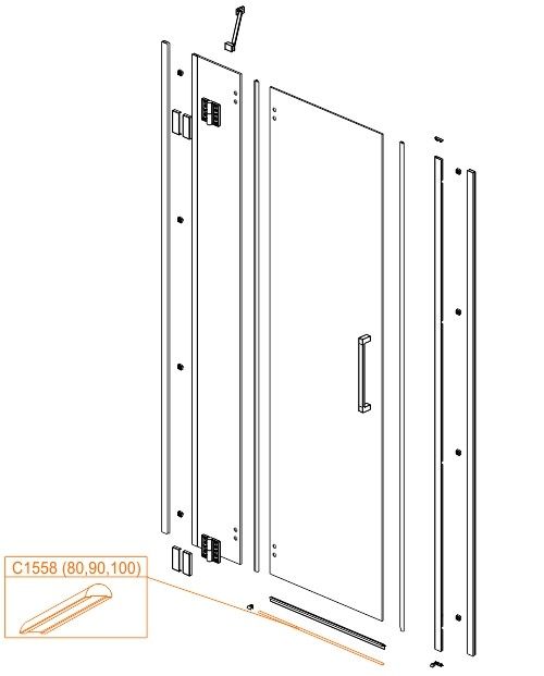 Próg prosty aluminiowy SANPLAST | 660C15583800000