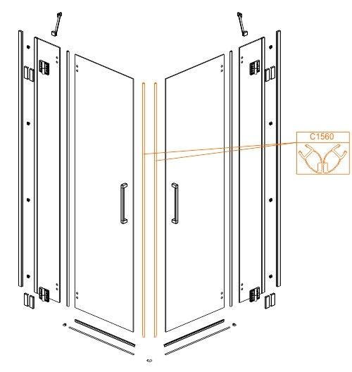 Uszczelka magnetyczna komplet SANPLAST | 660C1560