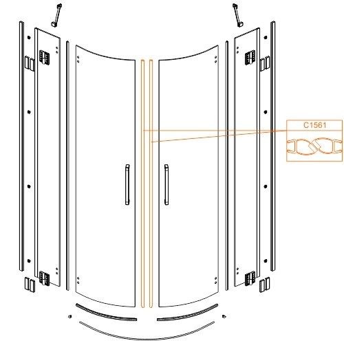 Uszczelka magnetyczna komplet SANPLAST | 660C1561